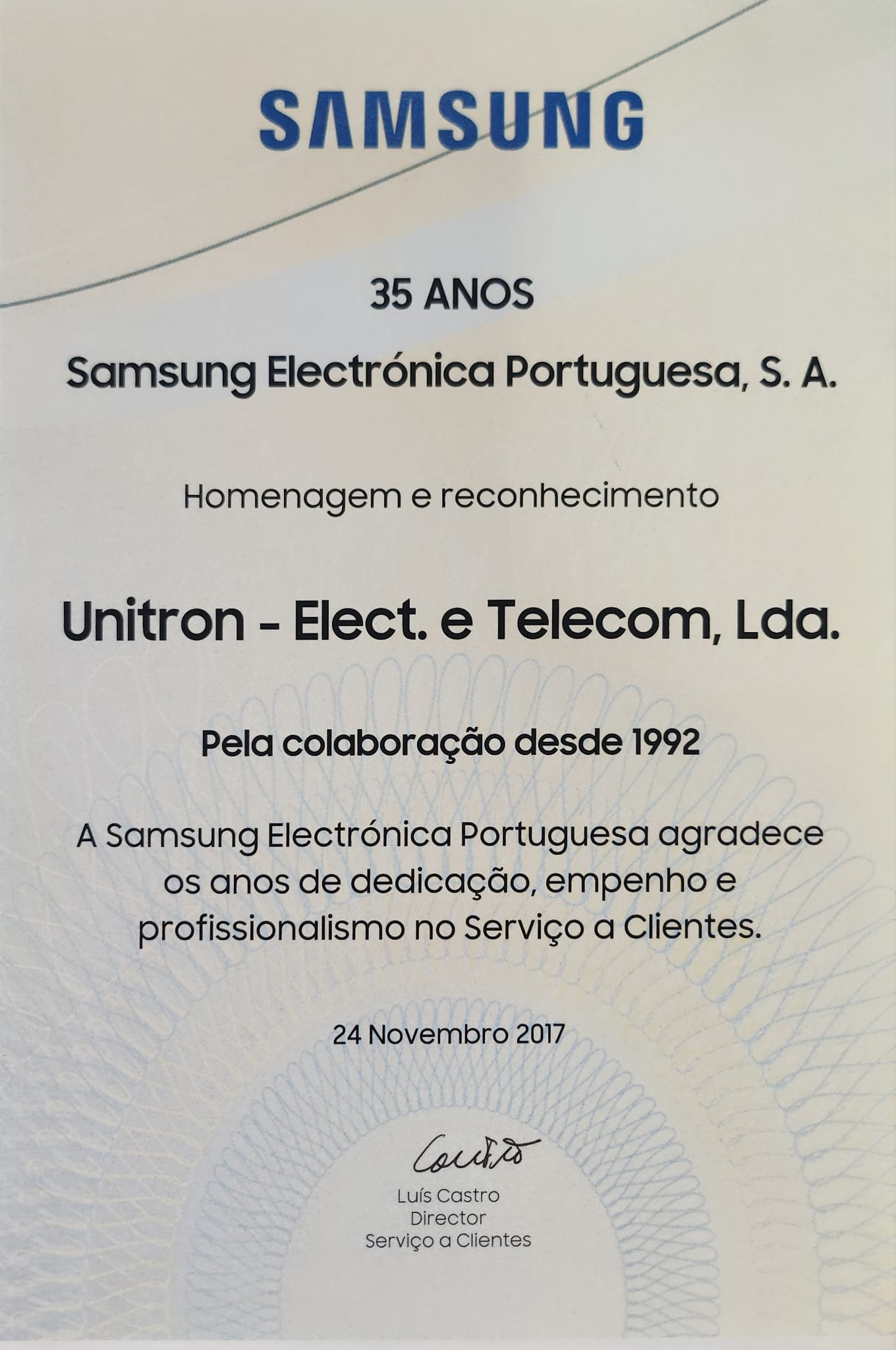 Samsung - 35 Anos de Homenagem e Reconhecimento
